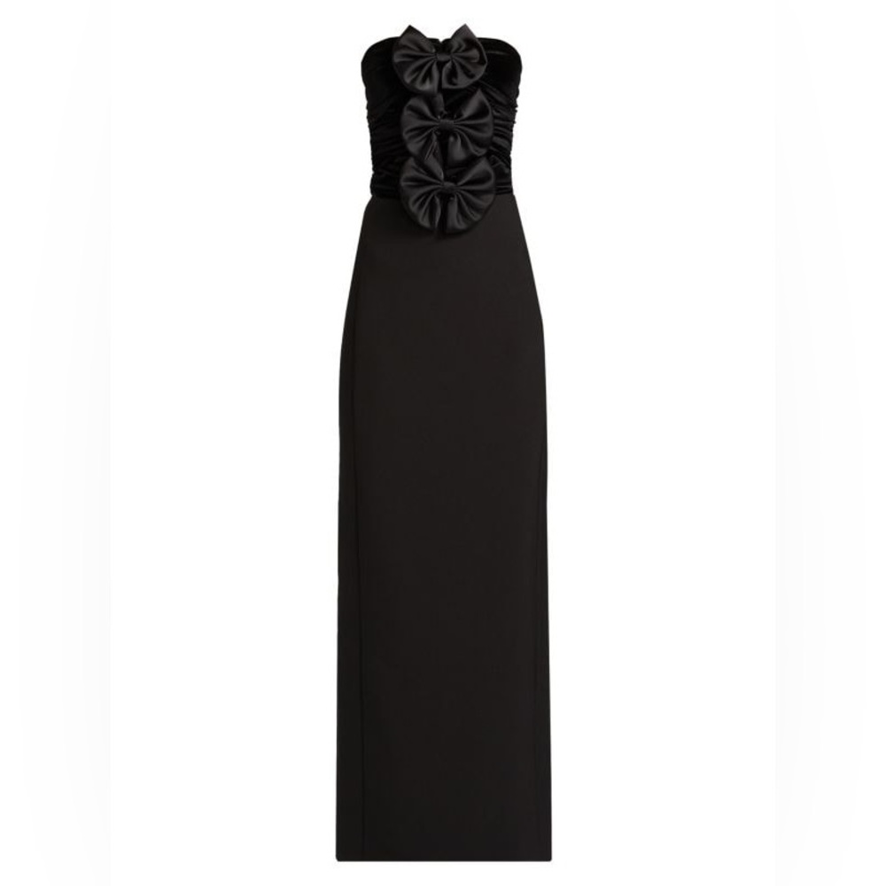 Ronny Kobo Constance Bow Cut-Out Column Gown